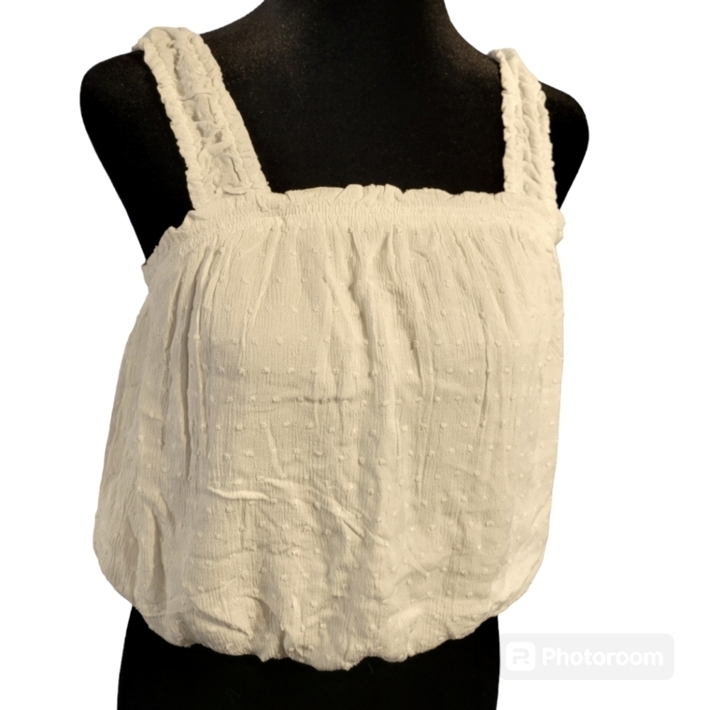 NWT Gap square neck white top